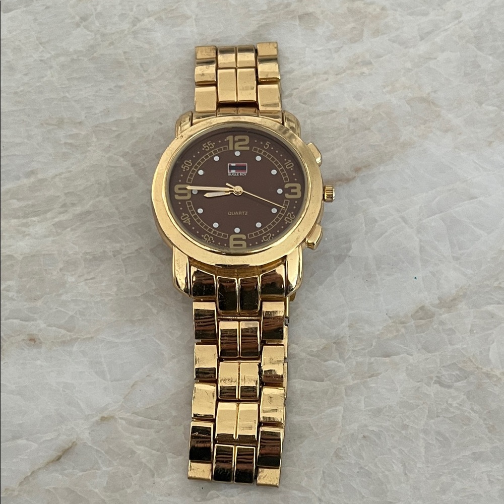 Bugle Boy Gold Quartz Men's Watch